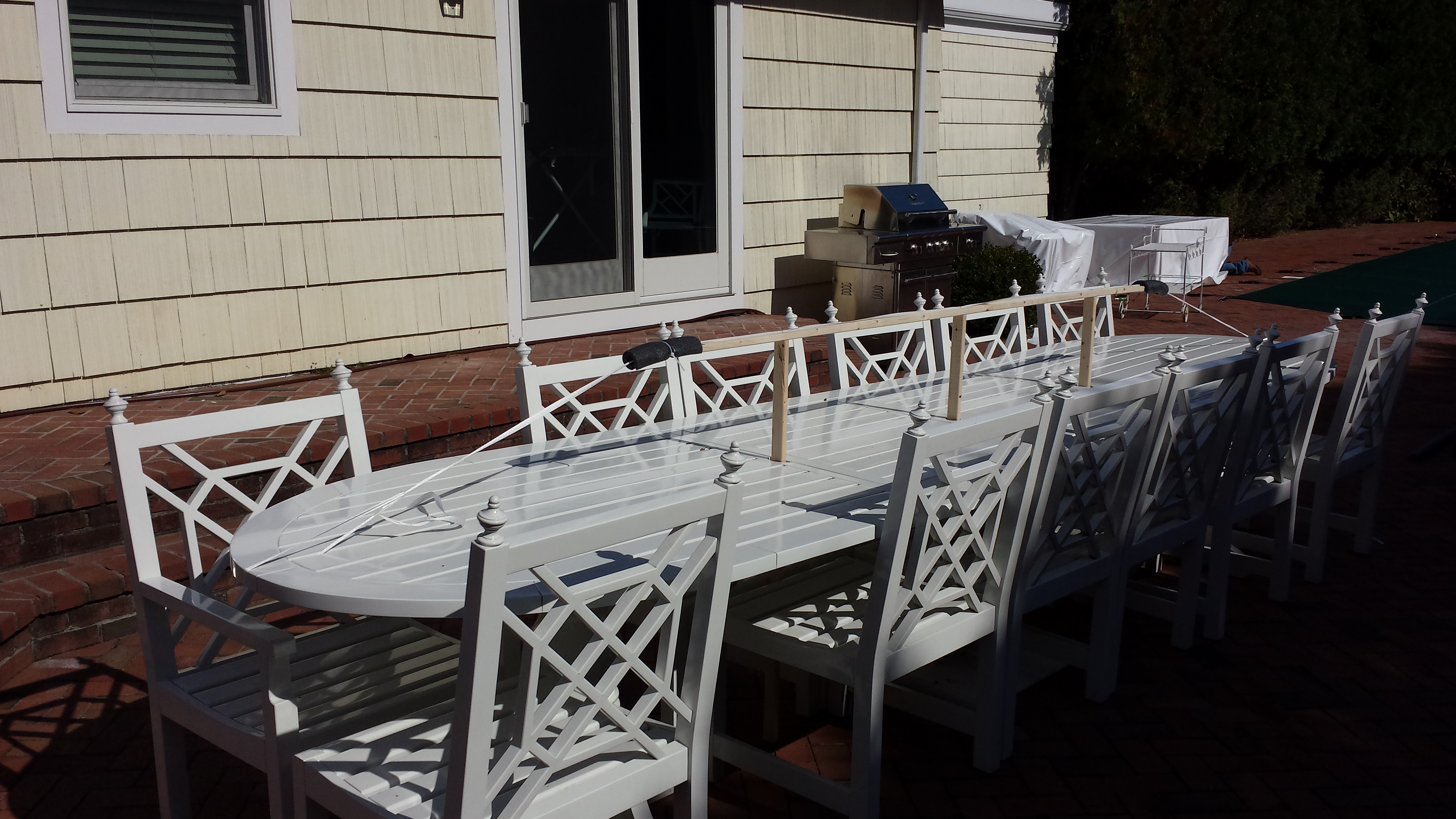 shrink wrap furniture patio before